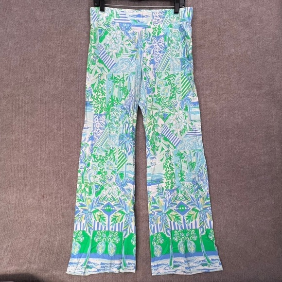 Lilly Pulitzer Pants - Lilly Pulitzer Palazzo Pants in Whisper Blue Beach Happy print